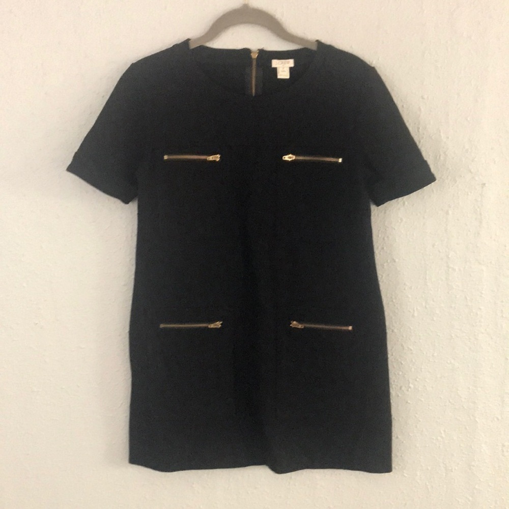 J Crew Zipper Pocket Ponte Knit Dress size 2P